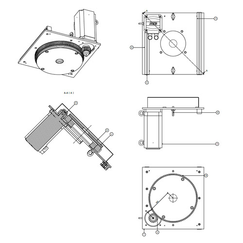 Mise en plan de l’assemblage de la table rotative